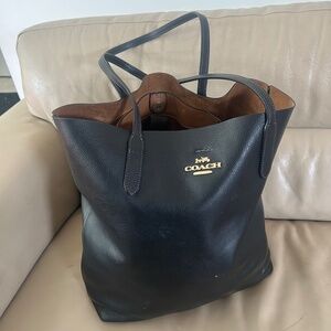 Coach leather tote carry all
